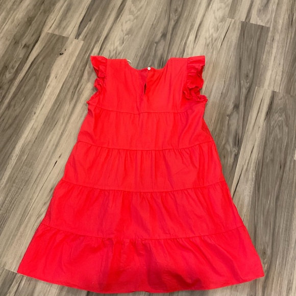 Womens casual red dress, cap sleeves, spring summer, size small NWOT - Picture 7 of 9